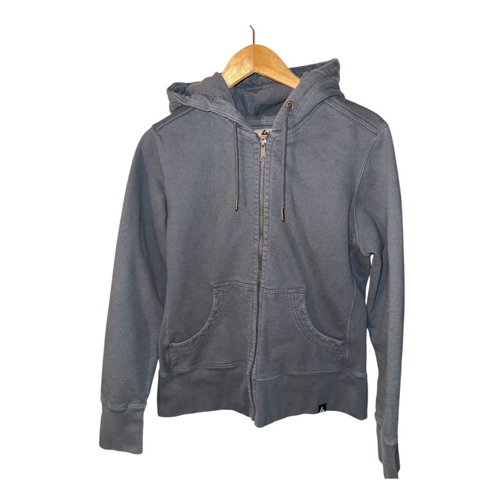 American Giant Full Zip Hoodie Gray-Blue XLWomens